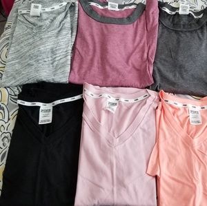 VS PINK set of 8 t-shirts all size Large NWOT